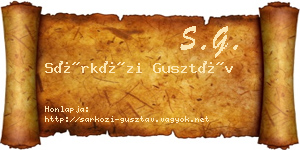Sárközi Gusztáv névjegykártya