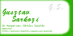 gusztav sarkozi business card