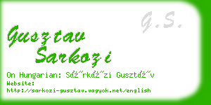 gusztav sarkozi business card